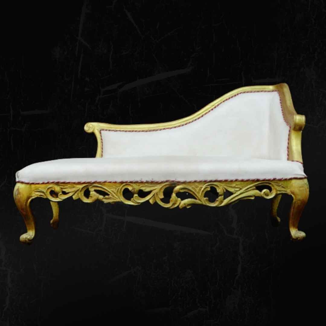 Western Style White with Golden Sofa